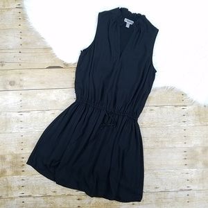 Chelsea28 Black Strapless Drawstring Waist Dress